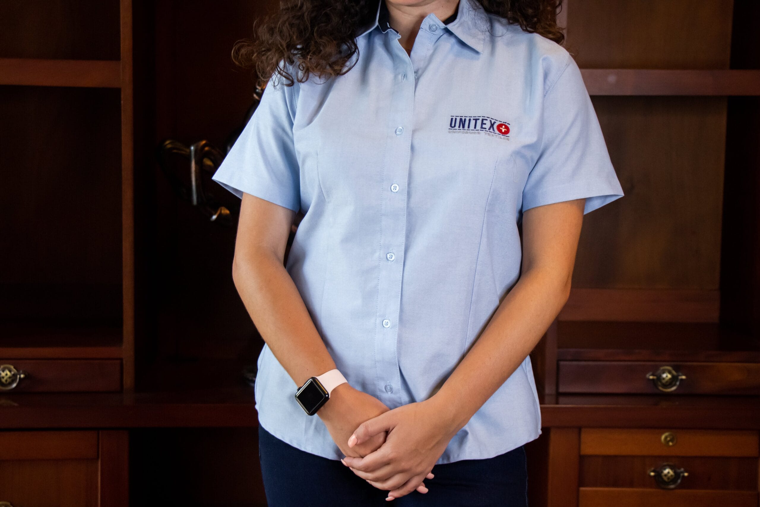 Blusa Manga Corta Tipo Oxford - Imagen 6