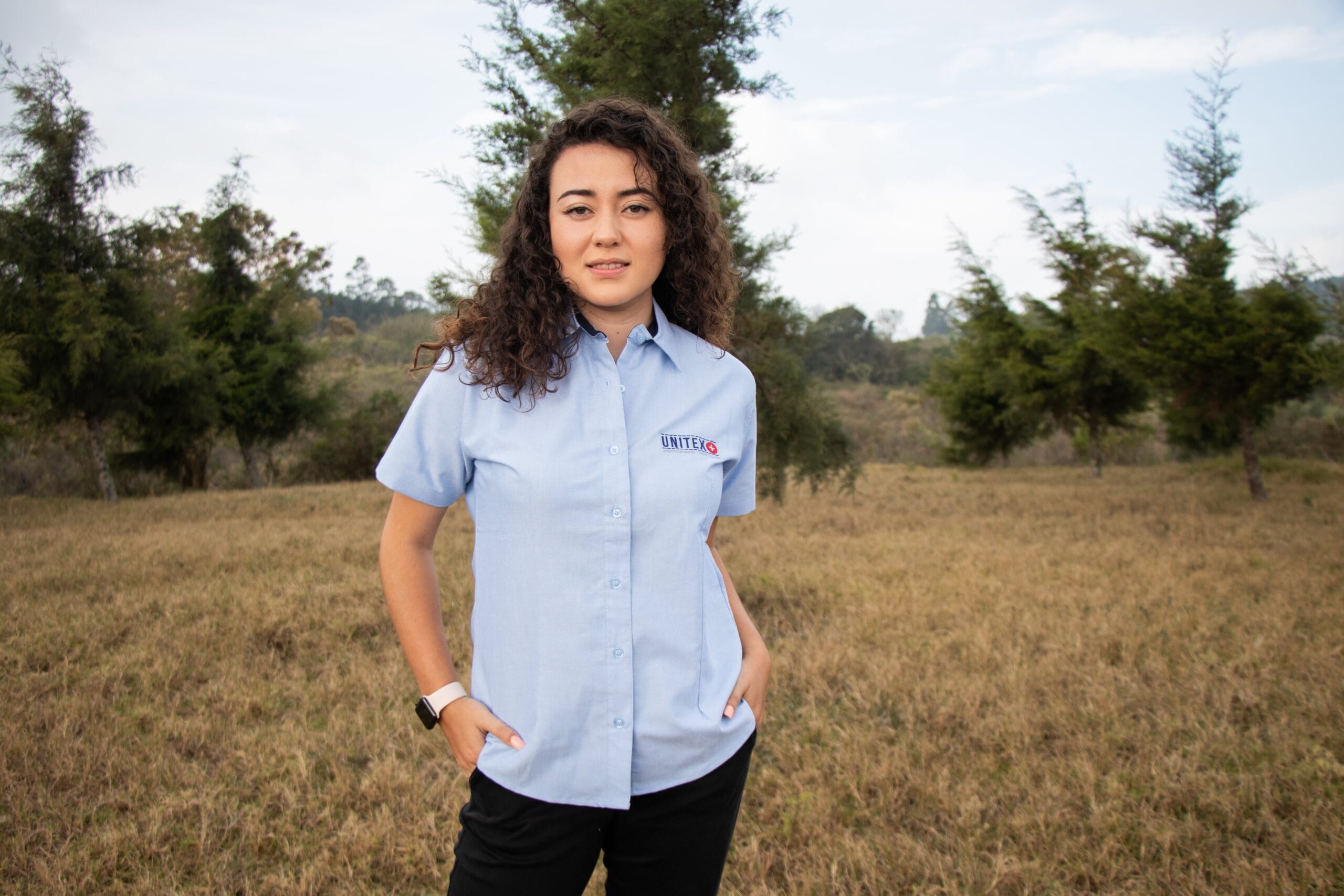 Blusa Manga Corta Tipo Oxford - Imagen 2