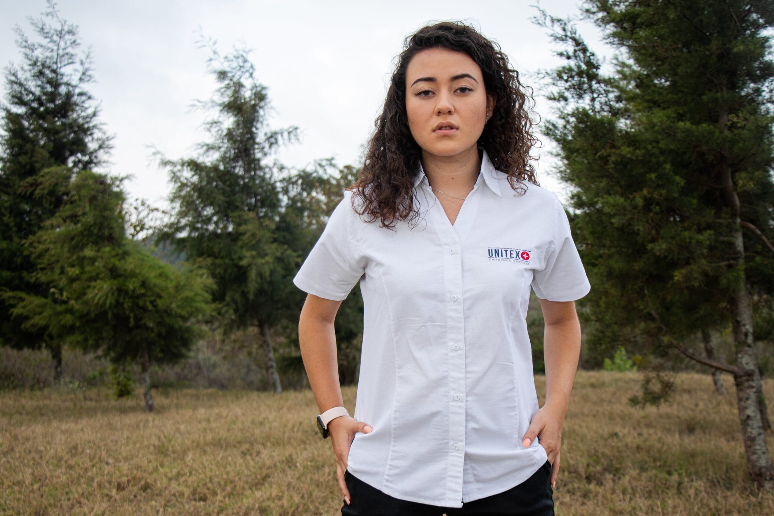 Blusa Manga Corta Tipo Oxford