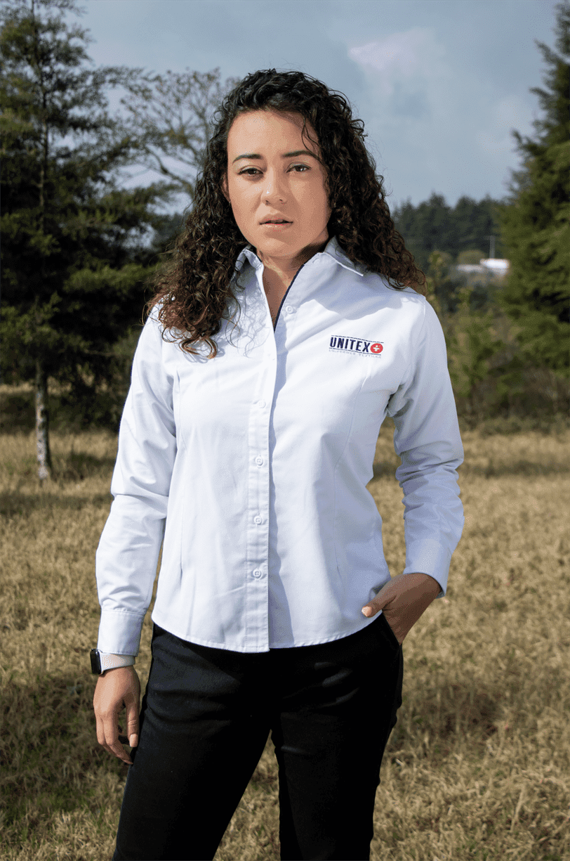 Blusa Manga Larga Tipo Oxford - Imagen 3