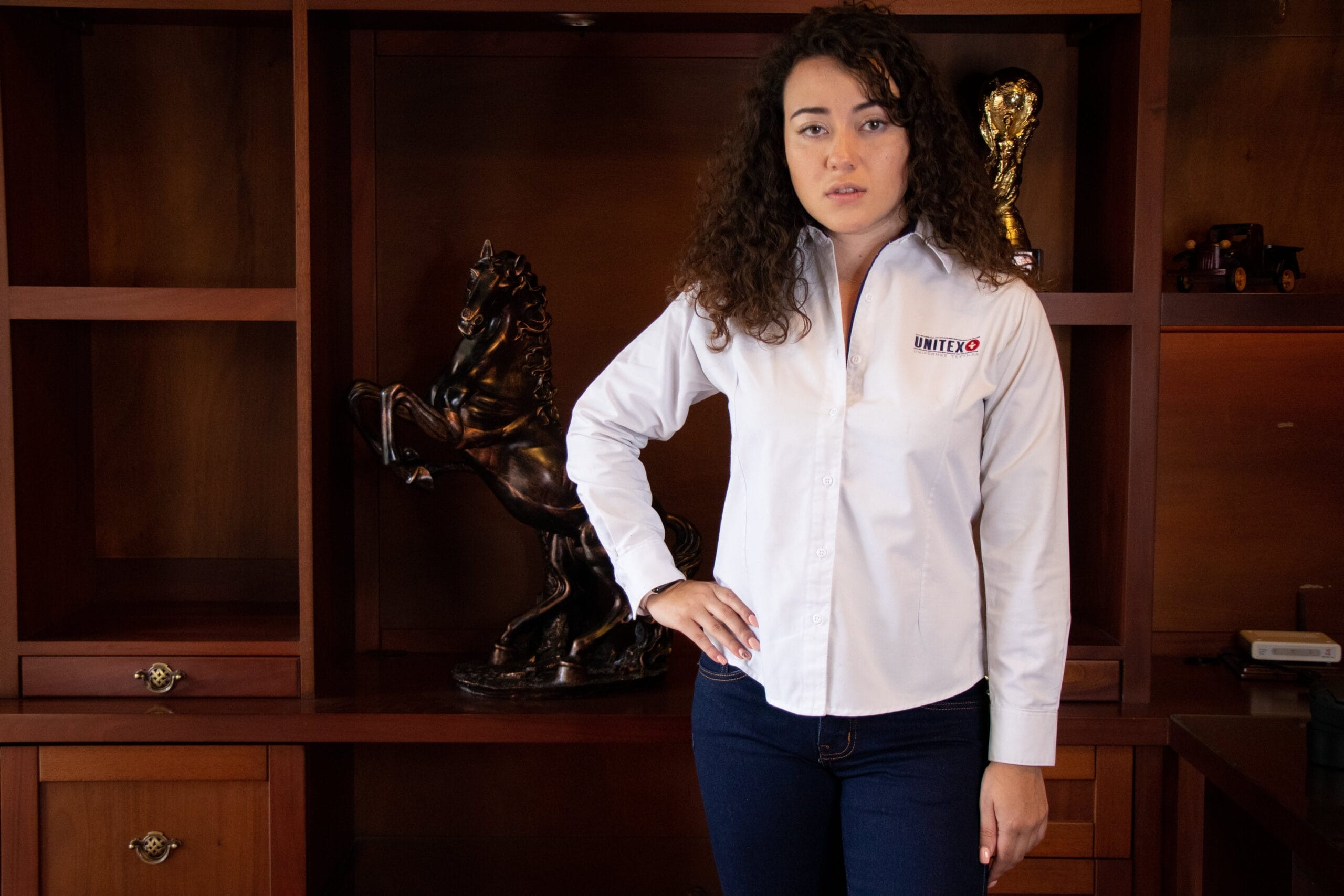 Blusa Manga Larga Tipo Oxford - Imagen 6