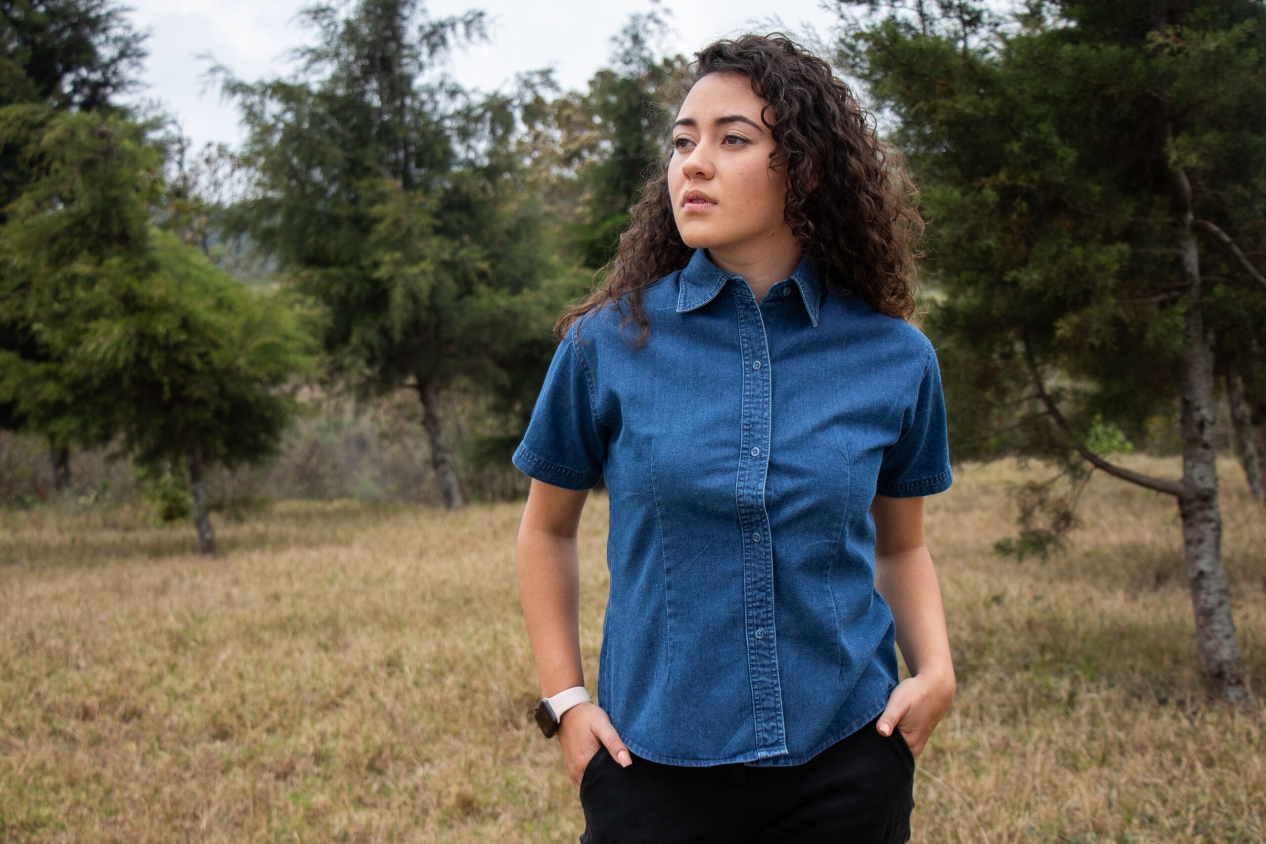 Blusa de Lona Tipo Oxford